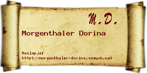 Morgenthaler Dorina névjegykártya